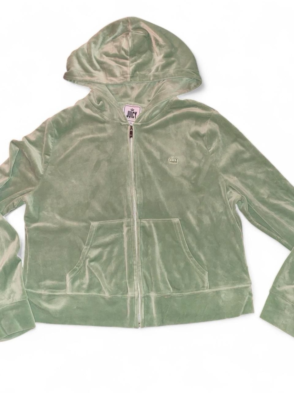 Juicy Couture W Sage Green Velour Zip Hoodie